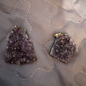 Gold Electroformed Bezel Amethyst Pendants